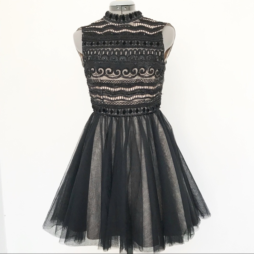 Black cocktail  tulle dress